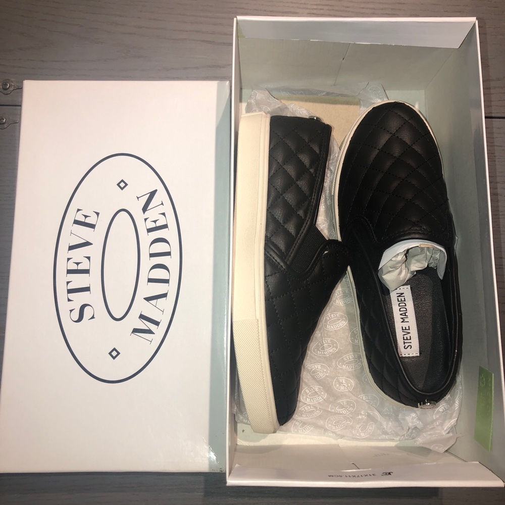 Black Steve Madden Slip-on Sneakers